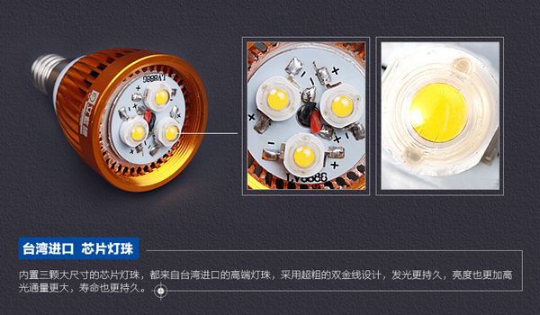E14国际标准螺旋接口台湾进口芯片灯珠